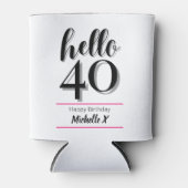 こんにちは40 - 40歳の誕生日 缶クーラー (正面)