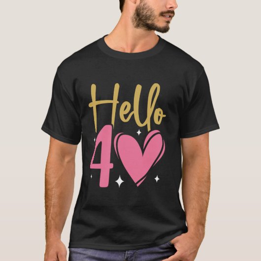 こんにちは450歳40歳の誕生日B日Sa Tシャツ (正面)