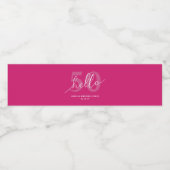 こんにちは50 | ホッはっきりしたトピンク50誕生日カスタム ペットボトルラベル (シングルラベル)