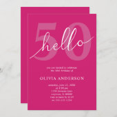 こんにちは50 | ホットピ鮮やかンク50thバースデーパーティー 招待状 (正面/裏面)