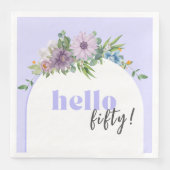 こんにちは50 – 繊細な花模様ラベンダー50日 (正面)