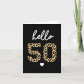 こんにちは50-50番目の誕生祝いギフト服 カード (正面)