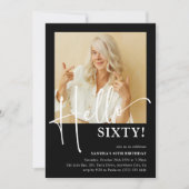 こんにちは60歳!60歳ミニマル誕生日パーティー 招待状 (正面)