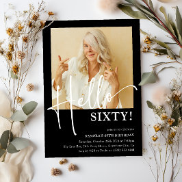こんにちは60歳！60歳ミニマル誕生日パーティー 招待状