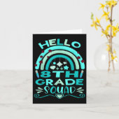 こんにちは8年生レインボー先生キッズバックScho カード (黄色い花)