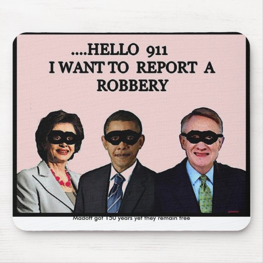 こんにちは911、Madoffは150年を得ましたけれども…残ります マウスパッド (正面)