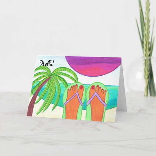 こんにちは！あいさつカード カード (正面)