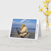 こんにちは、あなたのための郵便 カード (黄色い花)