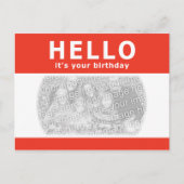 こんにちは、あなたの誕生日よ！ナメタグ ポストカード (正面)