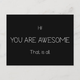 こんにちは！あなたは素晴らしい！全てはカスタマイズ可能な色です！ ポストカード