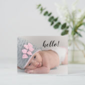 こんにちは ありがとう 誕生お知らせポストカード 案内ポストカード (スタンド正面)