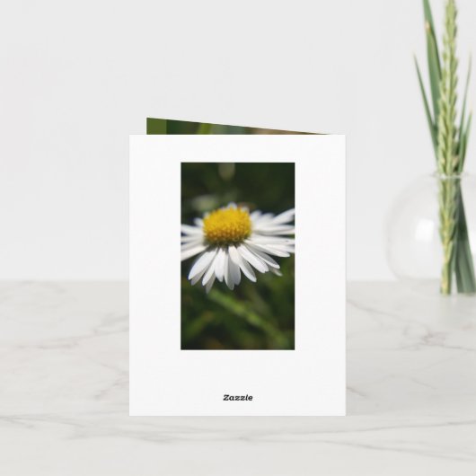 こんにちは お花のカスタマイズ可能な白いカード カード (裏面)