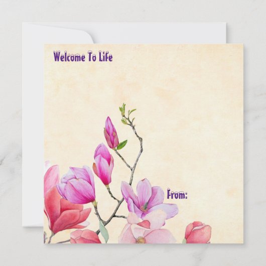 こんにちは、かわいい女の子と猫カード (裏面)