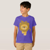 こんにちは!!かわいい漫画ライオンの子どもTシャツ Tシャツ (正面フル)