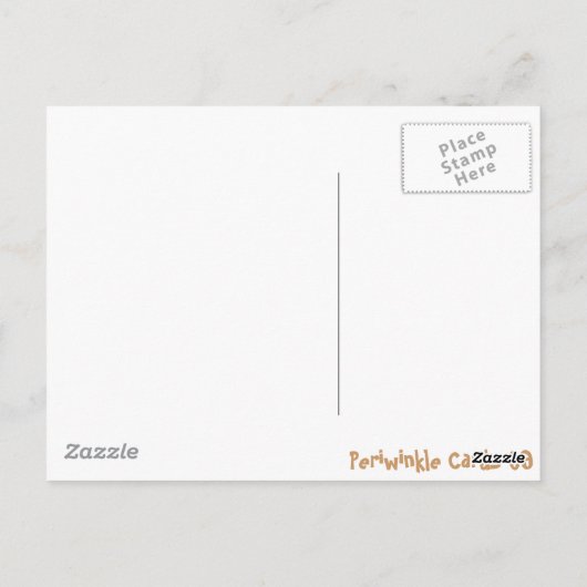 こんにちは、かわいい立リス ポストカード (裏面)