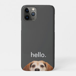こんにちは、かわいおもしろいい笑顔のビーグル犬グモダンレー iPhone 11 PROケース