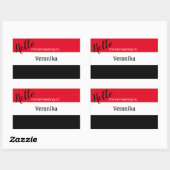 こんにちは、この項目は名前ステッカーに属している 長方形シール (シート)