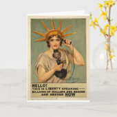 こんにちは! これは自由の話すことです カード (黄色い花)