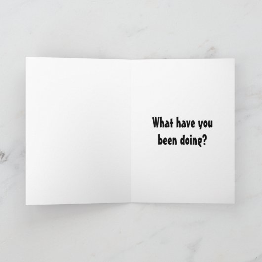 こんにちは、こんにちはユーモアのグリーティングカード カード (内部)