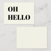 こんにちは、こんにちは、こんにちは、ブラックアイボリー アドバイスカード (正面/裏面)