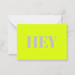 こんにちは、こんにちは、ネオンのチャートルーズグリーングレー アドバイスカード