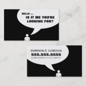 こんにちは、それはあなたは捜している私ですか。 名刺 (正面/裏面)