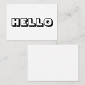 こんにちは、はっきりした白黒カーモダンド アドバイスカード (正面/裏面)