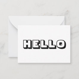 こんにちは、はっきりした白黒カーモダンド アドバイスカード