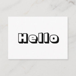 こんにちは、はっきりした白黒カーモダンド アドバイスカード