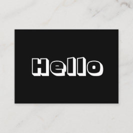 こんにちは、はっきりした白黒カーモダンド アドバイスカード