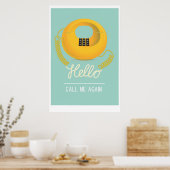 こんにちは。もう一度電話して ポスター (キッチン)