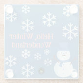 こんにちは、ウィンターワンダーランド ガラスコースター (裏面)