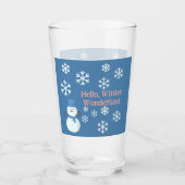 こんにちは、ウィンターワンダーランド タンブラーグラス (正面)
