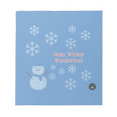 こんにちは、ウィンターワンダーランド ノートパッド (正面)