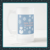 こんにちは、ウィンターワンダーランド フロストグラスマグカップ