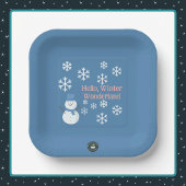 こんにちは、ウィンターワンダーランド ペーパープレート