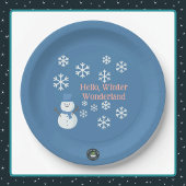こんにちは、ウィンターワンダーランド ペーパープレート