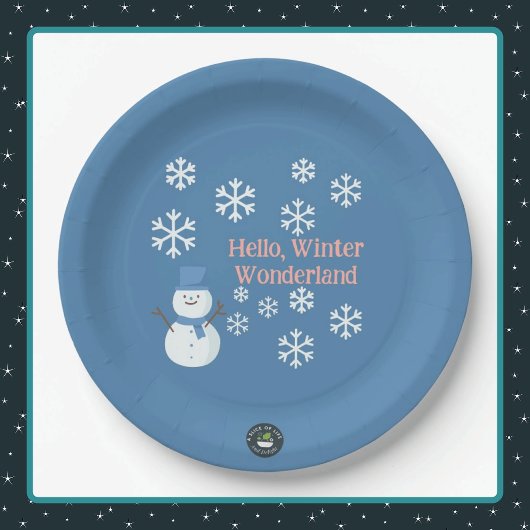 こんにちは、ウィンターワンダーランド ペーパープレート