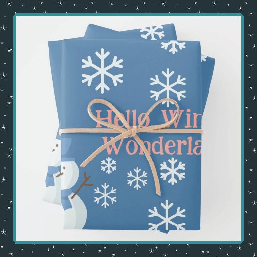 こんにちは、ウィンターワンダーランド ラッピングペーパーシート