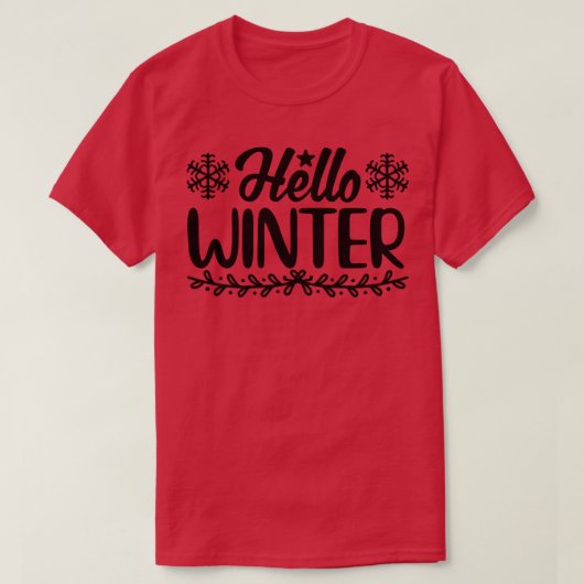 こんにちは ウィンター4 Tシャツ (デザイン正面)