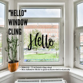 "こんにちは"ウィンドウにしがみつく ウィンドウサイン