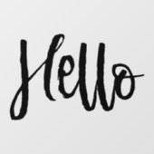 "こんにちは"ウィンドウにしがみつく ウィンドウサイン (シート)