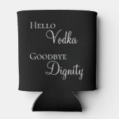 こんにちは ウォッカ さようなら 尊厳 面白い 缶クーラー (裏面)