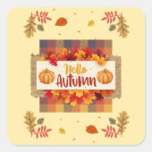 こんにちは オータム プラッド リーフ スクエアシール (正面)