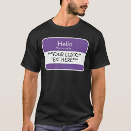 こんにちは... ***カスタムテキスト*** 名前タグ Tシャツ