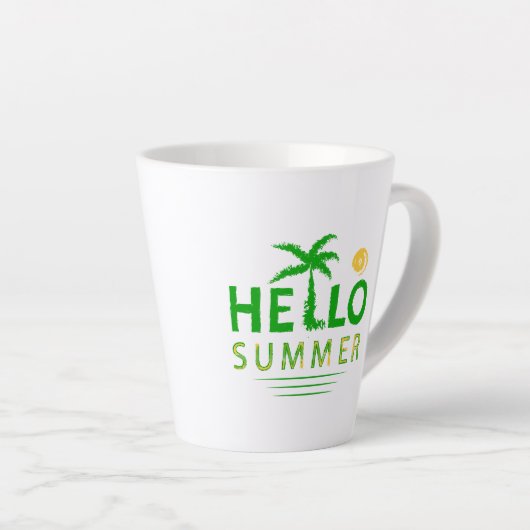 こんにちは カフェラテマグ (右アングル)