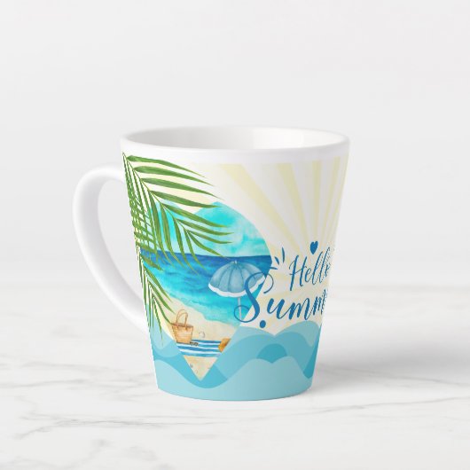 こんにちは カフェラテマグ (左アングル)