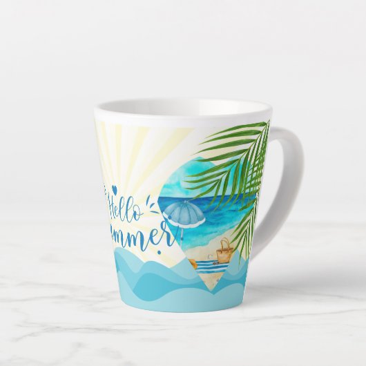 こんにちは カフェラテマグ (右アングル)