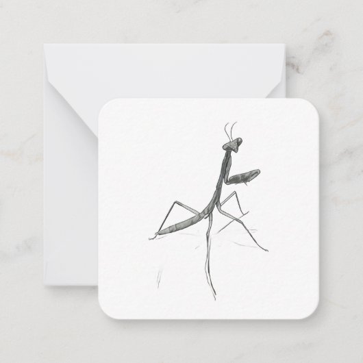 こんにちは!カマキリ ノートカード (正面)