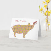 こんにちは カード (黄色い花)